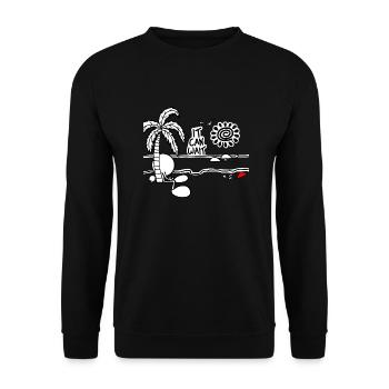 It Can Wait Plain Doodle - Unisex Pullover - Schwarz - Vorne - Alina (178cm) & Michal (187cm)