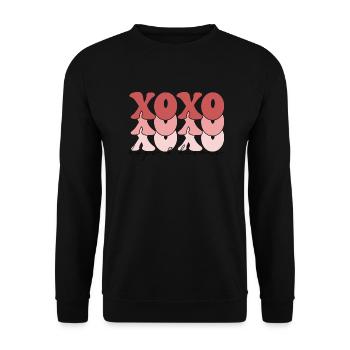 XOXO - Sweat-shirt Unisexe - noir - Devant - Alina (178cm) & Michal (187cm)