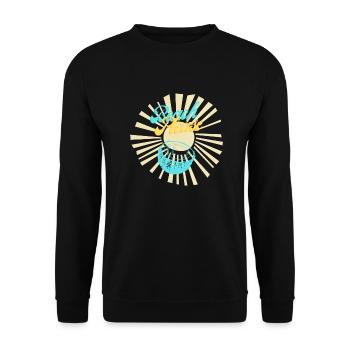 Beach Logo - Unisex Pullover - Schwarz - Vorne - Alina (178cm) & Michal (187cm)