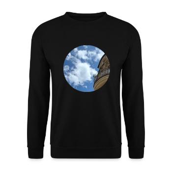 Wolke/Fassade - Unisex Pullover - Schwarz - Vorne - Alina (178cm) & Michal (187cm)