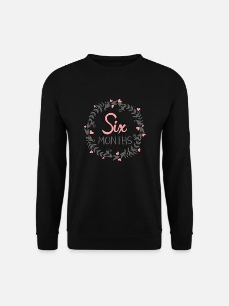 SIX MONTHS MILESTONES HEART - Unisex Pullover - Schwarz