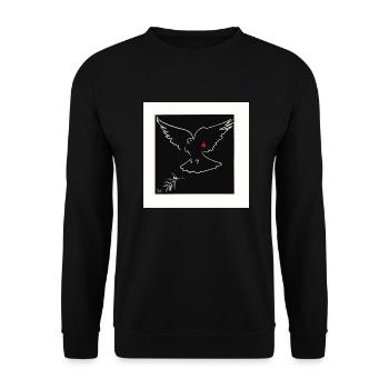 The dove of peace has lead in the wing - Unisex Sweatshirt - black - Front - Alina (178cm) & Michal (187cm)