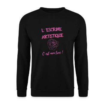 l' escrime artistique c'est mon truc - Sweat-shirt Unisexe - noir - Devant - Alina (178cm) & Michal (187cm)