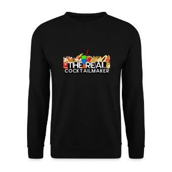 THE REAL COCKTAILMAKER - Unisex Pullover - Schwarz - Vorne - Alina (178cm) & Michal (187cm)