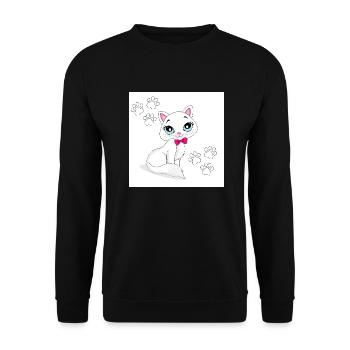 Chat - Sweat-shirt Unisexe - noir - Devant - Alina (178cm) & Michal (187cm)