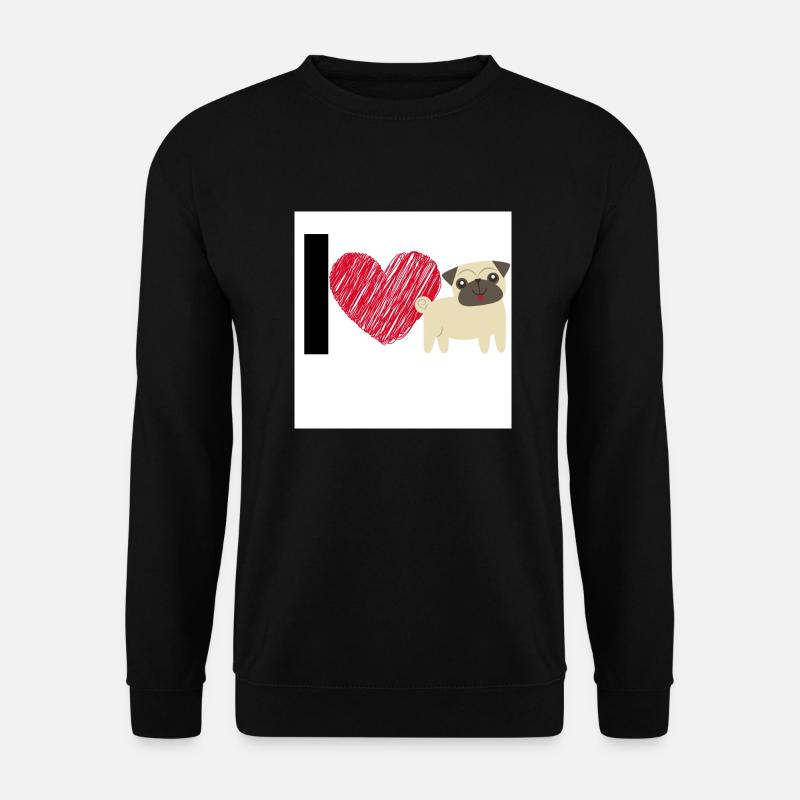 Mops - Unisex Pullover - Schwarz