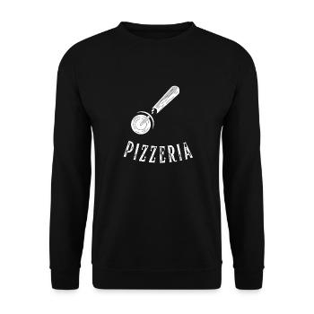 pizzeria roulette à pizza - Sweat-shirt Unisexe - noir - Devant - Alina (178cm) & Michal (187cm)
