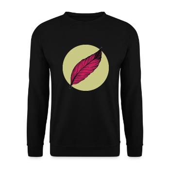 Minimal Feather Summer Couleurs à la mode - Sweat-shirt Unisexe - noir - Devant - Alina (178cm) & Michal (187cm)