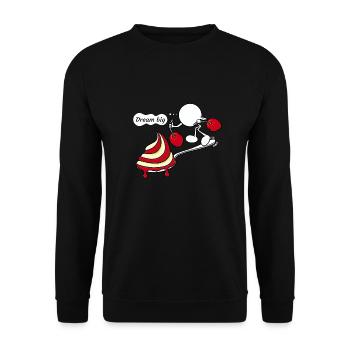 Dream Big Plain Doddle - Sweat-shirt Unisexe - noir - Devant - Alina (178cm) & Michal (187cm)