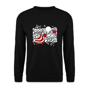 Dream Big Doddle - Unisex Sweatshirt - black - Front - Alina (178cm) & Michal (187cm)
