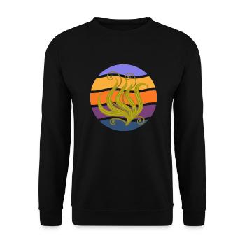 Colorful Underwater Design Plant Trendy - Unisex Sweatshirt - black - Front - Alina (178cm) & Michal (187cm)