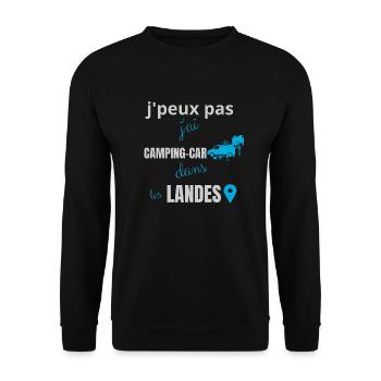 j peux pas j ai camping car dans les landes - Sweat-shirt Unisexe - noir - Devant - Alina (178cm) & Michal (187cm)