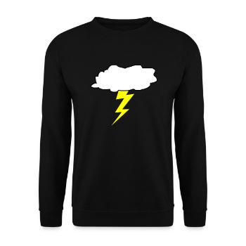 thunder - Unisex Sweatshirt - black - Front - Alina (178cm) & Michal (187cm)