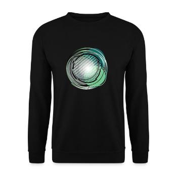 cyber mandala - Unisex Pullover - Schwarz - Vorne - Alina (178cm) & Michal (187cm)