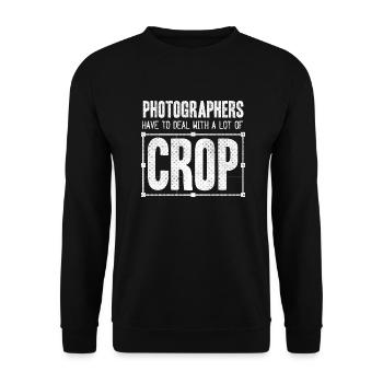 Photographe Photographe Drôle - Sweat-shirt Unisexe - noir - Devant - Alina (178cm) & Michal (187cm)