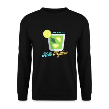 Hello mojito - Unisex Sweatshirt - black - Front - Alina (178cm) & Michal (187cm)