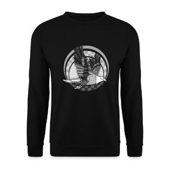 Oiseau - Sweat-shirt Unisexe - noir - Devant - Alina (178cm) & Michal (187cm)