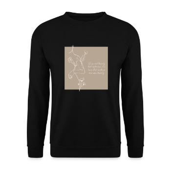 Beauty - Unisex Pullover - Schwarz - Vorne - Alina (178cm) & Michal (187cm)