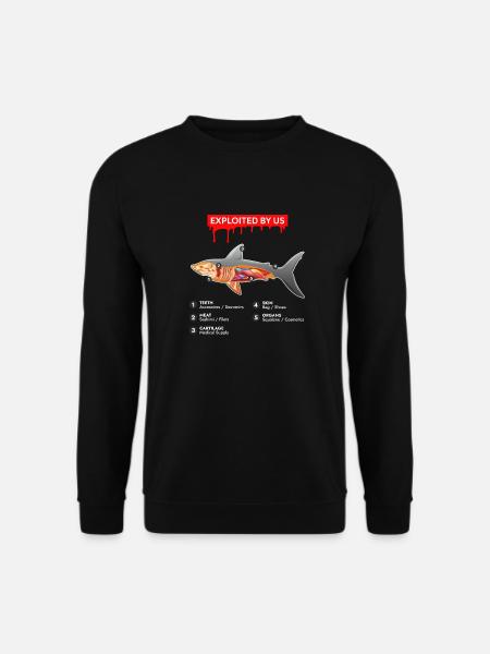 Danger Shark Exploited - Unisex Pullover - Schwarz