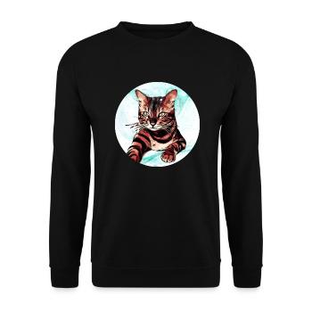 Bengal 1 - Unisex Pullover - Schwarz - Vorne - Alina (178cm) & Michal (187cm)