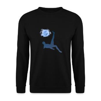 Football Amour pour la lune et retour - Sweat-shirt Unisexe - noir - Devant - Alina (178cm) & Michal (187cm)
