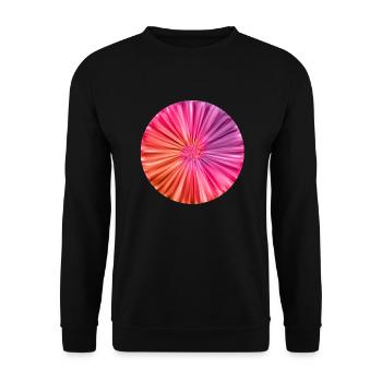 Tie Dye Floral Pattern - Unisex Pullover - Schwarz - Vorne - Alina (178cm) & Michal (187cm)