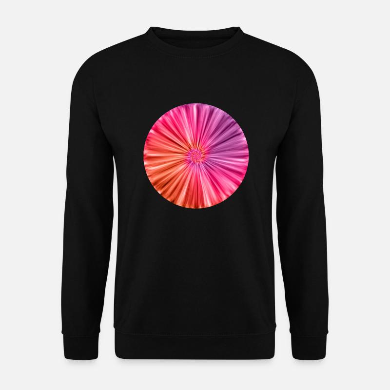 Tie Dye Floral Pattern - Unisex Pullover - Schwarz