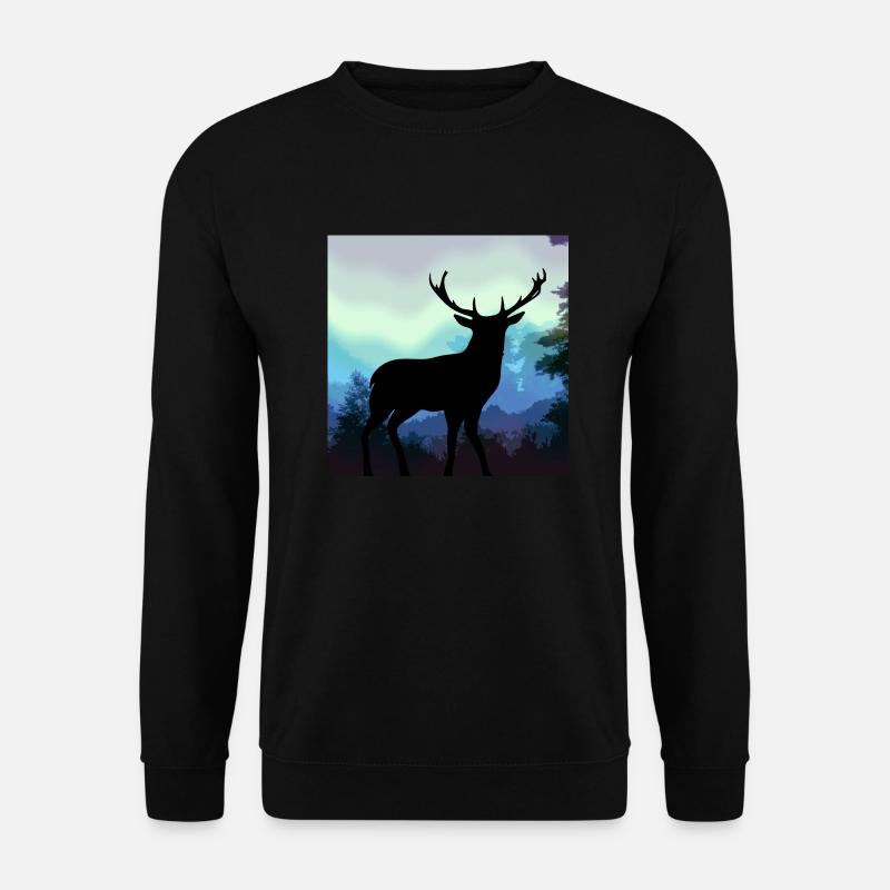 Hirsch - Unisex Pullover - Schwarz