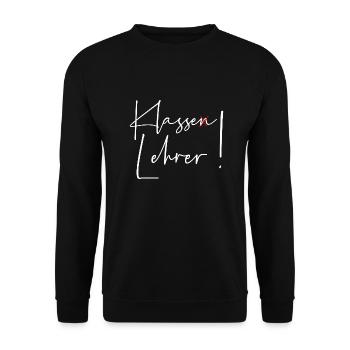 Klasse Lehrer - Unisex Pullover - Schwarz - Vorne - Alina (178cm) & Michal (187cm)