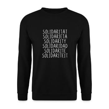Solidarität - Unisex Pullover - Schwarz - Vorne - Alina (178cm) & Michal (187cm)