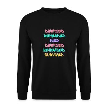 Six wives of Henry VIII from Six the musical - Unisex Sweatshirt - black - Front - Alina (178cm) & Michal (187cm)