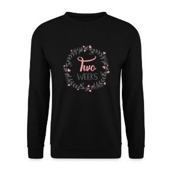 TWO WEEKS MILESTONES HEART - Unisex Pullover - Schwarz - Vorne - Alina (178cm) & Michal (187cm)