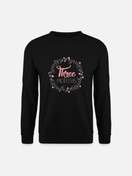 THREE MILESTONES HEART - Unisex Sweatshirt - black