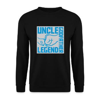 Uncle Godfather Legend Zitat - Unisex Pullover - Schwarz - Vorne - Alina (178cm) & Michal (187cm)