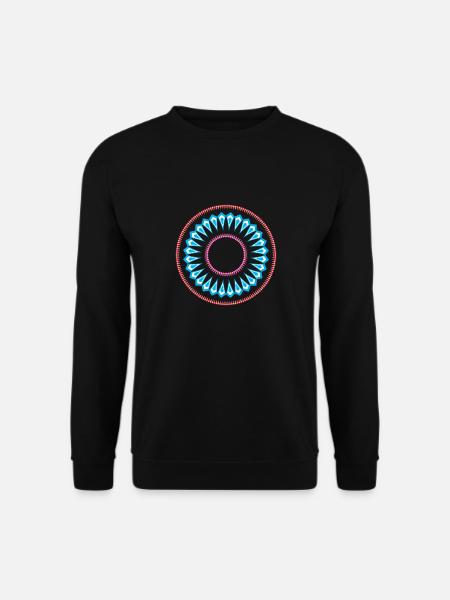 Einfaches Mandala-Designmuster - Unisex Pullover - Schwarz