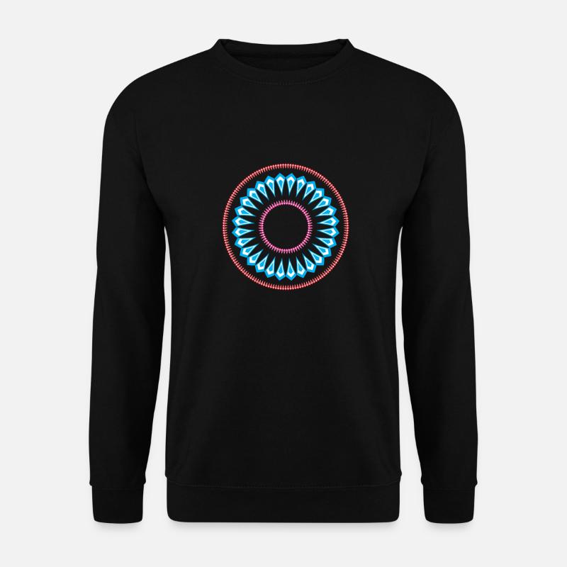 Einfaches Mandala-Designmuster - Unisex Pullover - Schwarz