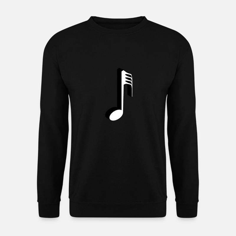 Musical Note 3D - Unisex Sweatshirt - black