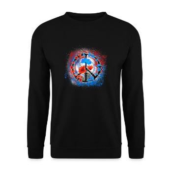 Peace / Poppies Peace Sign - Unisex Sweatshirt - black - Front - Alina (178cm) & Michal (187cm)