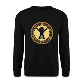 I pooped today Zitat - Unisex Pullover - Schwarz - Vorne - Alina (178cm) & Michal (187cm)
