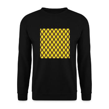 Kite diamond pattern - Unisex Sweatshirt - black - Front - Alina (178cm) & Michal (187cm)