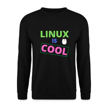 Linux is cool - Unisex Pullover - Schwarz - Vorne - Alina (178cm) & Michal (187cm)