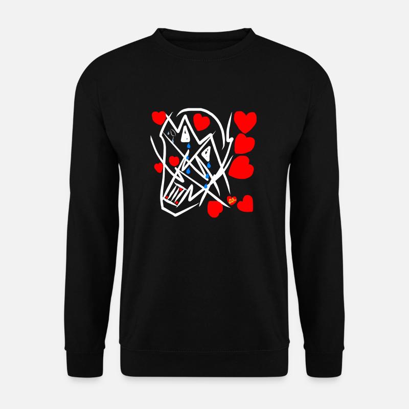 White skull from OJOLAGRIMAS. - Unisex Sweatshirt - black