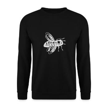 APES - forest bee - Unisex Sweatshirt - black - Front - Alina (178cm) & Michal (187cm)