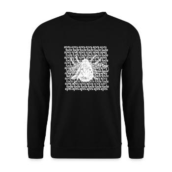 APES - Typographic Bee - Unisex Sweatshirt - black - Front - Alina (178cm) & Michal (187cm)