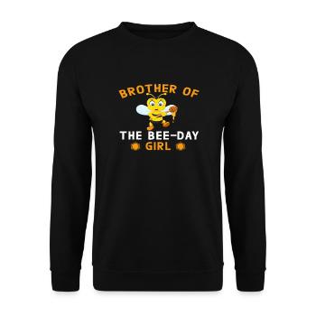 Brother of the Bee Day Girl - Unisex Sweatshirt - black - Front - Alina (178cm) & Michal (187cm)