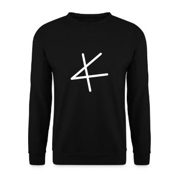 Alpha | | icon Greek alphabet - Unisex Sweatshirt - black - Front - Alina (178cm) & Michal (187cm)