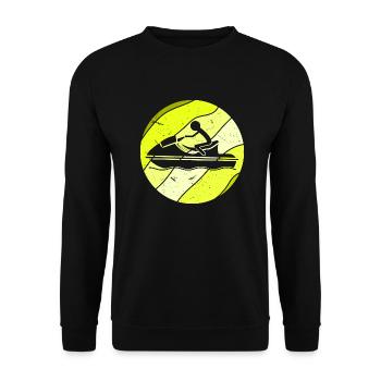 Jetski Retro - Unisex Sweatshirt - black - Front - Alina (178cm) & Michal (187cm)