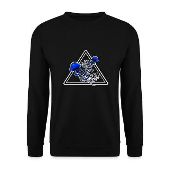 Beautiful Jellyfish Design in Blue Underwater - Unisex Sweatshirt - black - Front - Alina (178cm) & Michal (187cm)