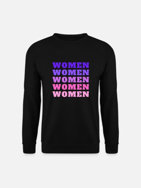 WOMEN WOMEN MULTI LINES - Sweat-shirt Unisexe - noir