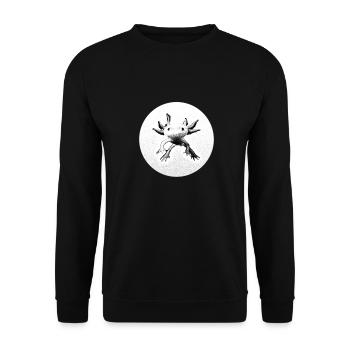 Axolotl - Sweat-shirt Unisexe - noir - Devant - Alina (178cm) & Michal (187cm)
